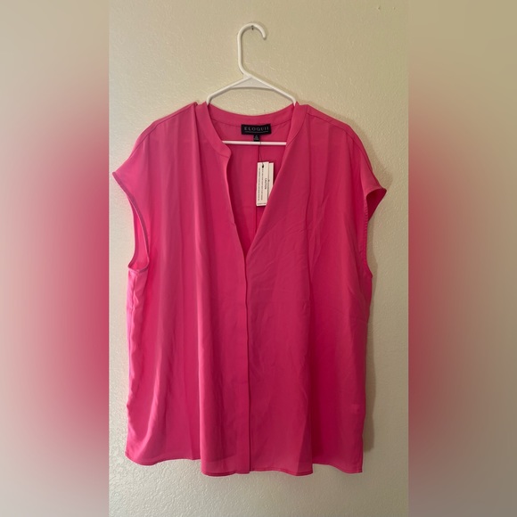 ELOQUII Hot Pink Sleeveless Blouse women’s size 20 NEW with tags - Picture 5 of 7